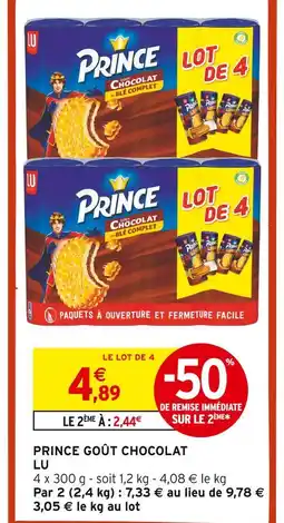 Intermarché LU Prince goût chocolat offre