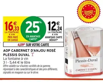 Intermarché Plessis Duval AOP Cabernet d'Anjou Rosé offre
