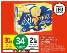 Intermarché NESTLÉ Cône lemon cheesecake x6 extrême offre