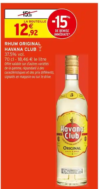 Intermarché Havana Club Rhum original offre
