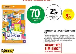 Intermarché BIC Mon kit complet écriture offre