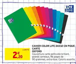 Intermarché Oxford Cahier Color Life 24x32 cm Pique Carte offre