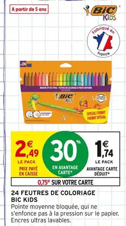 Intermarché BIC Kids 24 feutres de coloriage offre