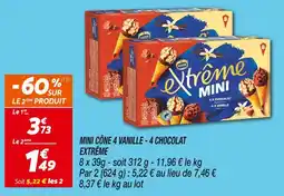 Netto Nestlé Mini cône 4 vanille - 4 chocolat Extrême offre