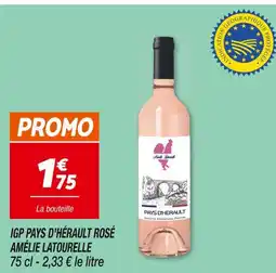 Netto Amélie Latourelle IGP Pays d'Hérault Rosé offre