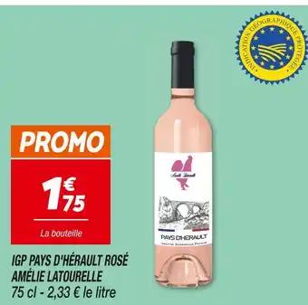 Netto Amélie Latourelle IGP Pays d'Hérault Rosé offre