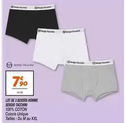 Netto Sergio Tacchini Lot de 3 Boxers Homme offre