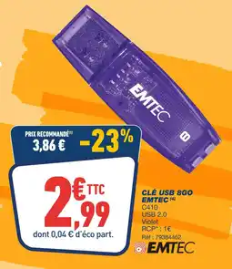 Bureau Vallée EMTEC Clé USB 8GO offre