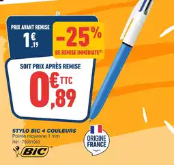 Bureau Vallée BIC Stylo 4 couleurs offre