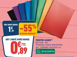 Bureau Vallée Porte-vues offre