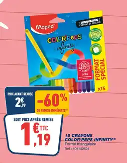 Bureau Vallée MAPED 15 crayons color'peps infinity offre