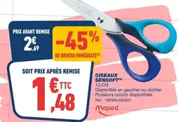 Bureau Vallée Maped Ciseaux sensoft offre