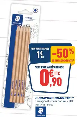 Bureau Vallée STAEDTLER 8 crayons graphite offre