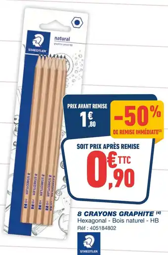 Bureau Vallée STAEDTLER 8 crayons graphite offre