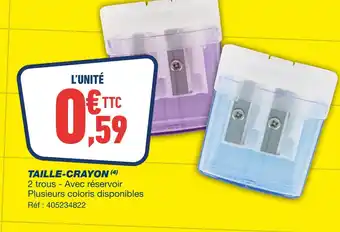 Bureau Vallée Taille-crayon offre