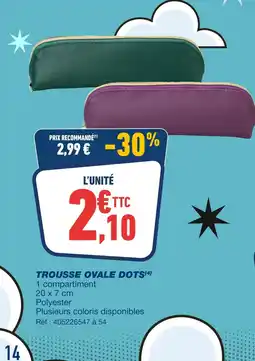 Bureau Vallée Trousse ovale Dots offre