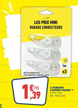Bureau Vallée 3 rubans correcteurs offre