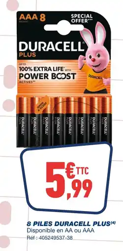 Bureau Vallée DURACELL PLUS 8 PILES offre