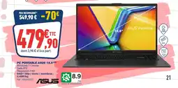 Bureau Vallée ASUS Pc portable 15,6” offre