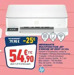 Bureau Vallée HP Imprimante multifonction jet d’encre hp envy 6110e offre