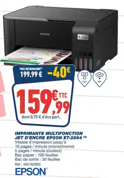 Bureau Vallée EPSON IMPRIMANTE MULTIFONCTION JET D’ENCRE ET-2864 offre