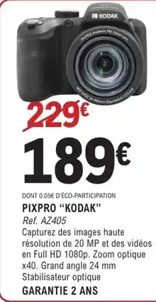 E.Leclerc Kodak - pixpro offre