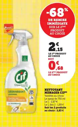 Super U Nettoyant menager cif offre