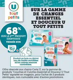 Super U Sur la gamme de changes essentiel et douceur u tout petits offre