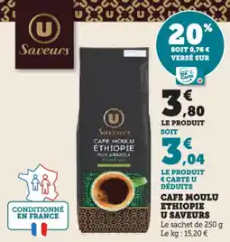 Super U Cafe moulu ethiopie u saveurs offre
