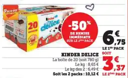 Super U Kinder delice offre