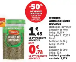 Super U Herbes aromatiques ducros offre