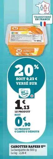Super U Carottes rapees u offre