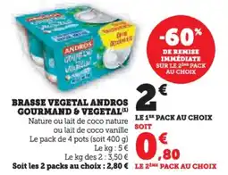 Super U Brasse vegetal andros gourmand & vegetal offre