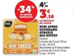 Super U Mini apero gourmand surgele mix buffet offre