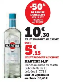 Super U Martini 14,5° offre