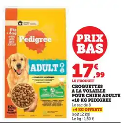 Super U Croquettes a la volaille pour chien adulte offre