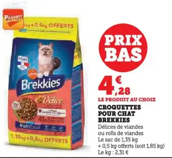 Super U Croquettes pour chat brekkies offre