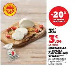 Super U Mozzarella di bufala campana aop vivaldi offre