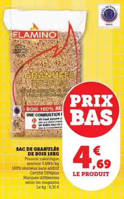 Super U Sac de granulés de bois offre
