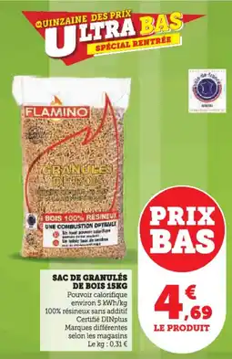 Super U Sac de granulés de bois offre