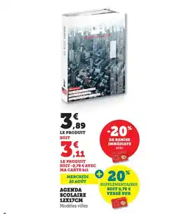 Bi1 Agenda scolaire 12x17cm offre