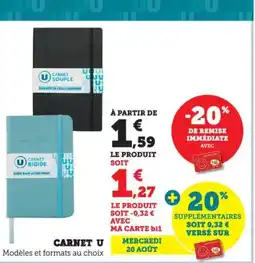 Bi1 U Carnet offre