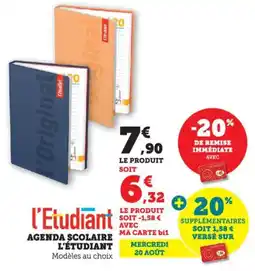 Bi1 Agenda scolaire l'étudiant offre