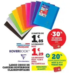 Bi1 CLAIREFONTAINE Large choix de cahiers koverbook offre