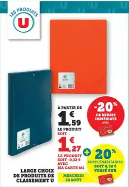 Bi1 U Large choix de produits de classement offre