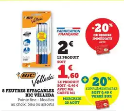 Bi1 BIC VÉLLEDA 8 feutres effacables avec ma offre