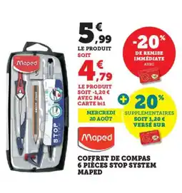 Bi1 MAPED Coffret de compas 6 pièces stop system offre
