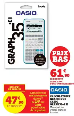 Bi1 CASIO Calculatrice graphique casio graph35+e ii offre