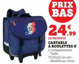 Bi1 U Cartable à roulettes offre