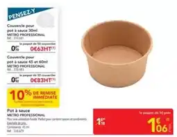 METRO Metro - couvercle pour pot à sauce 30ml hmstro offre
